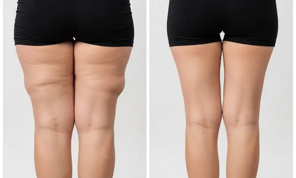 Ilustração dos sintomas do Lipedema